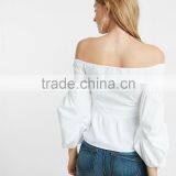 MGOO New Fashion Sexy White Women Tops Latest Design V Neck Wholesale Factory Price thumbnail-4