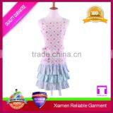 Bulk Wholesale Flower Printed Ruffle Plastic Christmas Apron thumbnail-1