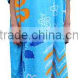 100% Cotton Terry Funny Printing Adult Hooded Poncho Beach Towel thumbnail-1