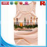 China Custom Wholesale Polyester Screen Printed Tank Tops thumbnail-2