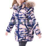 2015 New Design Little Girls' Camouflage Down Jacket With Fur Hoody thumbnail-4