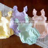 Solid Colors Sunsuit Cute Short Carters Baby Clothes Little Flutter Sleeve Baby Romper thumbnail-1