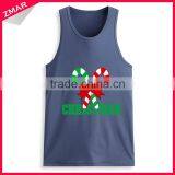 Latest Fashion Printing Design Custom Wholesale Mens 100 Cotton Tank Top thumbnail-1