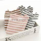 S60630B 2017 New Aummer Girl Striped Long Sleeve Shirt Baby Wood Ear T-shirt thumbnail-1