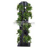 Factory direct sales outdoor indoor dual-use contracted plastic flower Black cylindrical garden flowers tower