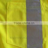Mens Fluorescent hi Vis Yellow Sleeveless 3M Tapes Worker USA Reflective T-shirt thumbnail-5