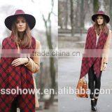 2014 Winter Hot Sale Classic Black & Red Plaid Scarf Shawl thumbnail-2