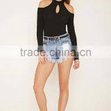 Guangzhou Top Selling Plain Dyed Cotton Summer Fashion Long Sleeve Women Blouses Tops thumbnail-4