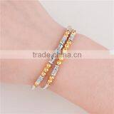 Double Layer Light Beige Terylene Cord Copper Morse Code " LOVE LIFE " Bracelets thumbnail-2