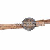 Handmade Personized Dark Brown Leather Wooden Watch ,Engraved Bamboo Wooden Watch For Men thumbnail-3