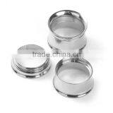 12mm Stainless Steel Ear Stretcher Expander Cylinder Silver Tone Body Jewellery Piercing thumbnail-3