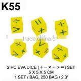 K55 2PC EVA DICE SET thumbnail-1