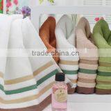 Gaoyang Hebei Made in China Double Side Yarn Dyed Jacquard Border Bamboo Towel Wholesale 25*25cm thumbnail-1