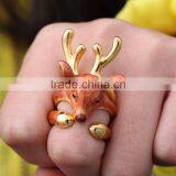 Christmas Antler Elk Deer Silver Knuckle Midi Ring 3 Pack thumbnail-2