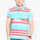 Premium Blue Striped Polo Tshirts thumbnail-1