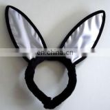Black and white bunny ear headbands for woman cheap custom headbands BH2065