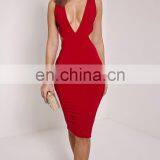 Sexy Nighty Maxi Dresses Deep v Neck Bodycon Women Party Dress Open Sexy Boobs thumbnail-3