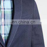 Cotton Simple Style Dark Blue Casual Suit Men Blazer thumbnail-4