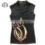 Women Wear Sleeveless V Neck t Shirt Design Custom t Shirt Printing thumbnail-1