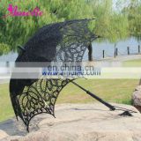 A0115 Black lace indian parasol with tassels
