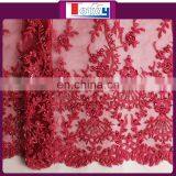 2015 new fashion beaded tulle fabric for lady garment