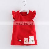 2017 wholesale baby girl party dress baby dress pictures children frocks designs handmade baby sleeveless dress