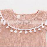 Lovely Whosale Newborn Baby Clothes Summer Linen Baby Clothes Romper thumbnail-3