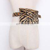 TWOTWINSTYLE Women's Waist Belt PU Leather Detachable Small Bag Wide Belt Print Fashion