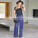 New Arrivals 2020 Spring&Summer Ladies Loose Printed Pants Women Wild-leg Tie-dye Floral Casual Trouser thumbnail-3