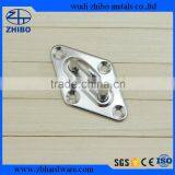 LARGE 8 MM STAINLESS STEEL PAD EYE PLATE DIAMOND EYE PLATE SUITABLE FOR SHADE SAIL / MARINE / GENERAL PURPOSE FITTINGS thumbnail-1