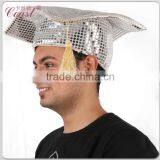 Fashion Design Silver Sequins Graduation Hats thumbnail-2