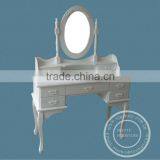 White Color Wooden Dressing Table With Mirror / Wooden Bedroom Furniture thumbnail-2
