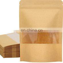 Stand up Snack Food Tea Packaging Kraft Paper Bag With Window thumbnail-2