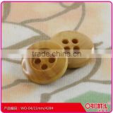 high end natural 4 holes wooden button for shirt