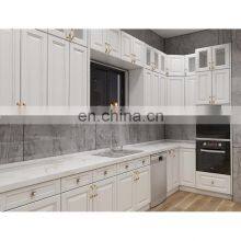 White Classic Style Solid Wood Wooden Kitchen Cabinet With Marble Countertop thumbnail-3