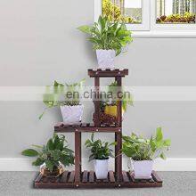 Bamboo 3-Tier Hanging Plant Stand Planter Shelves Flower Pot Organizer Storage Rack Folding Display Plants Shelf thumbnail-2