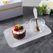 SAINT VIEW 2022 Serving Coffee Shop Trays Rectangle Household Restaurant Dessert Plate Elegant Wholesale thumbnail-3