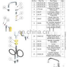 Commercial Kitchen Faucets Double Pantry Faucet Single Hole Double Pantry Faucet Single Hole Base 12