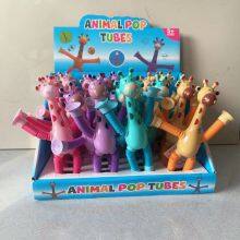 Luminous Robot Telescopic Tube Children's Educational Stretch Cartoon Sucker Parent-child Interaction Creative Decompression Toy. thumbnail-3