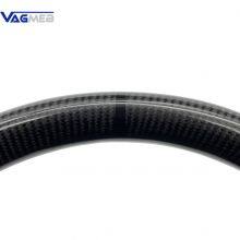 For Audi A4 B9 Black Lable Carbon Fiber Perforated Leather Black Stitching Steering Wheel With S /RS Logo Accessories thumbnail-2