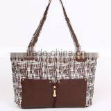 High End Quality Fashionable Pu Leather Women Branded Handbag thumbnail-5