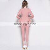 Autumn Clothing Workwear Solid Color Stitching Flounce OL Occupation Suit Fashion Plus Size Women's Clothing thumbnail-5