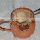 Smooth Solid Copper Barrel Moscow Mule Mug,Russian Standard Moscow Mule Copper Mug thumbnail-2