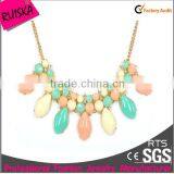 High Trendy Design Elegant Alloy Jewelry Multi Colored Necklace thumbnail-1