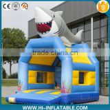 Funny inflatable bouncy castle, amusement park type inflatable castle with whale cartoon