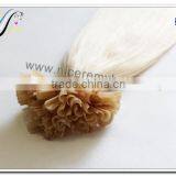 Wholesale Top Quality Pre Bonded u Tip Hair Extensions White Silky Straight 100% Russian Virgin Human Hair Supplier's Choice thumbnail-6