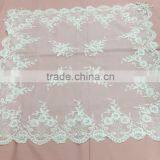 White Net Mesh Fabric Handmade Beaded Tablecloth thumbnail-4