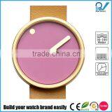 Newest Design Pvd Gold Stainless Steel Case Hardened Mineral Glass Lens Dial Rotates Presenting Miyota Movement Minimalist Watch thumbnail-1