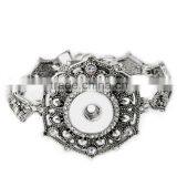 2016 Hot Newest Vintage Full Crystal Chain Bracelet Woman 18mm Ginger Snap Button Bracelet thumbnail-2