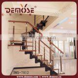 Glass Stair Railing Pillars for Wood Steps for Indoor Stairs